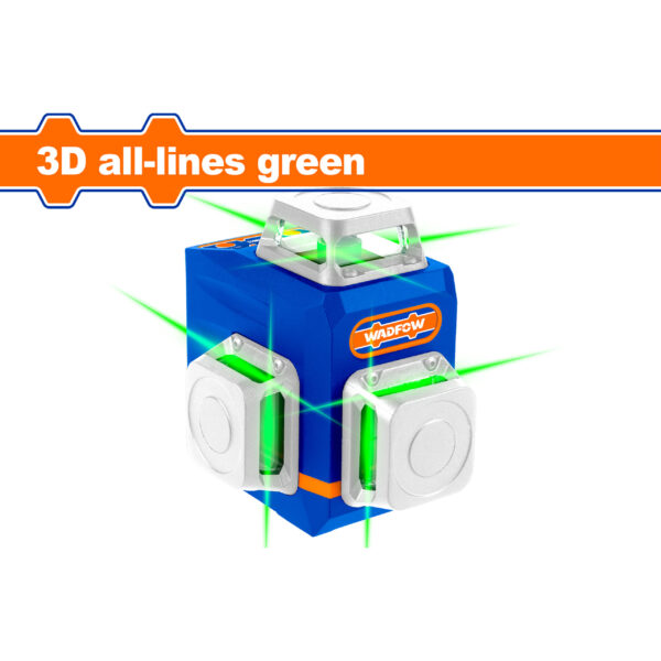 NIVEL LÁSER  AUTONIVELANTE DE  LUZ VERDE 3D  WADFOW